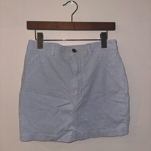 Blue Felt Mini Skirt